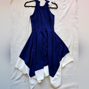 Elegant High neck aline midi dress/ UK size 8 (but I wear us size 2)